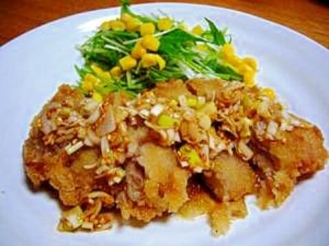 鶏肉の竜田揚げ　ネギ南蛮ソースかけ（時短メニュー）